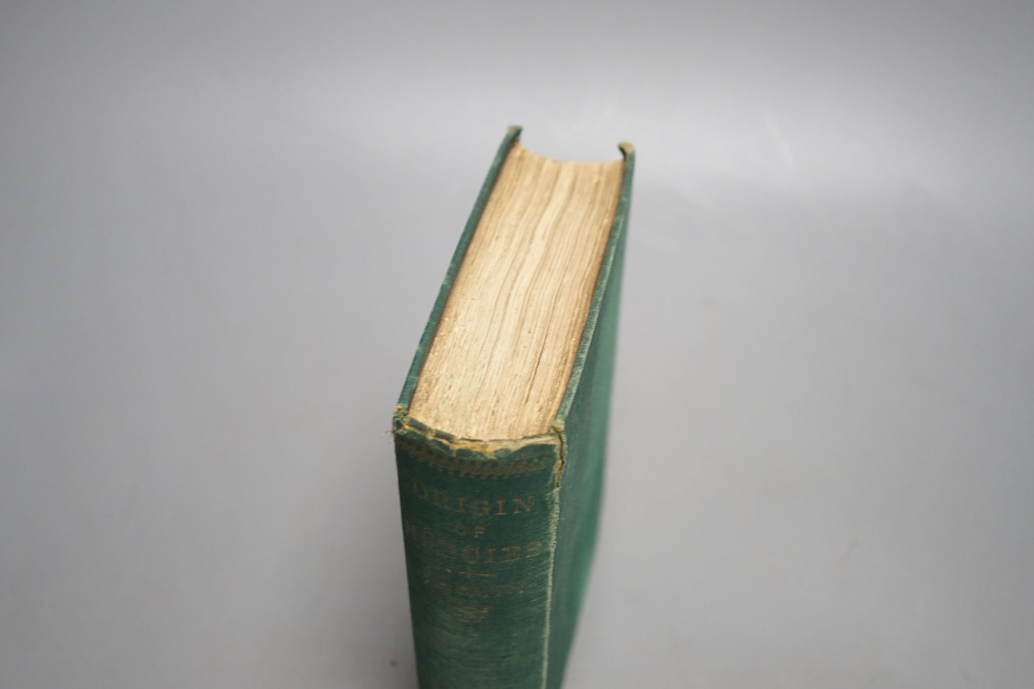 Darwin, Charles - The Origin of the Species, 6th edition, (twenty-fourth thousand), 8vo, original green cloth, John Murray, London, 1882